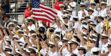 Image of Navy Midshipmen Football In U.S.A.F. Academy